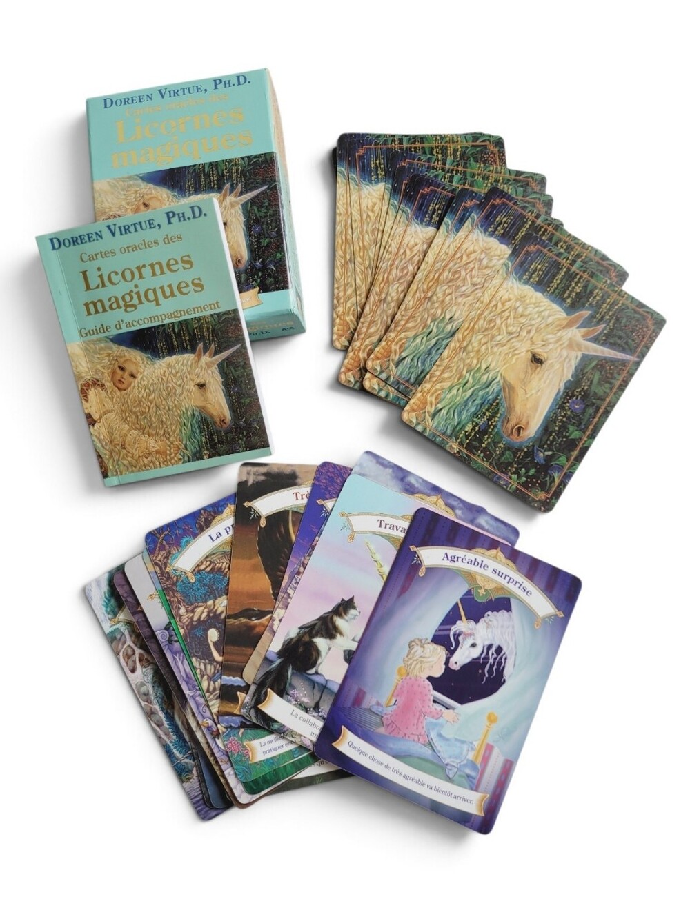 Doreen Virtue Licornes Magiques Cartes Oracles En Français Mint Green